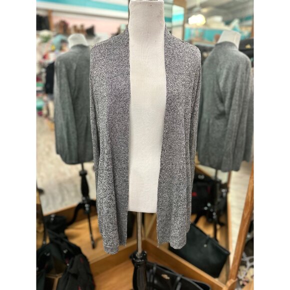 Croft & Barrow Grey Ribbed Cardigan in M - Picture 1 of 1
